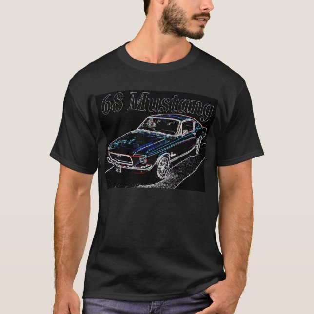 T-shirt 68_mustang_fastback (Devant)
