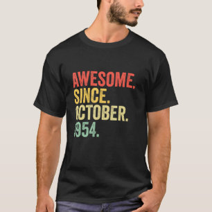 T-shirt 68 Years Old Awesome Since October 1954