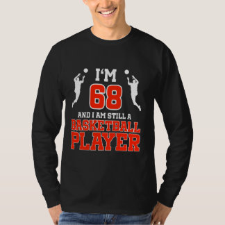 T-shirt 68e anniversaire 68 ans Joueur de basket-ball