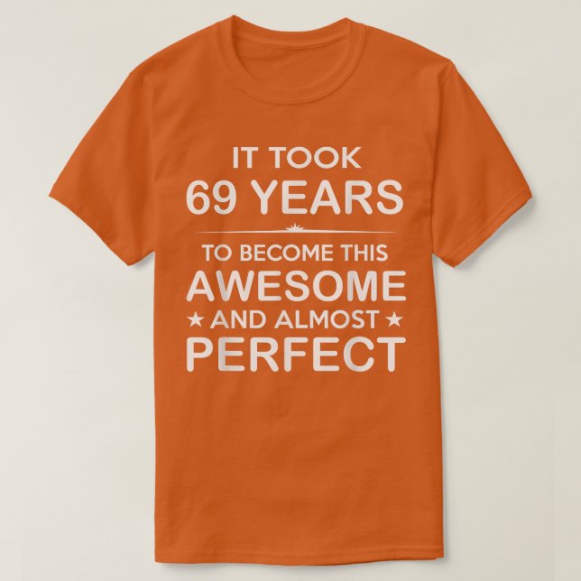 T-shirt 69 Ans 69e Anniversaire Idées cadeaux pour lui Hom (Design devant)