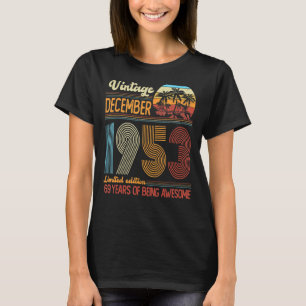 T-shirt 69 ans Vintage décembre 1953 69e Anniversaire