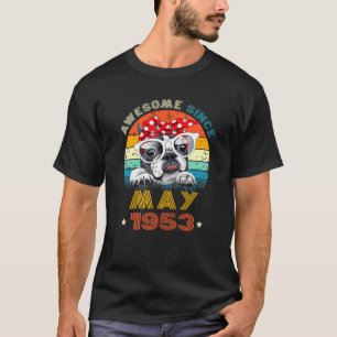 T-shirt 69e anniversaire Amour Boston Terrier 69 ans depui