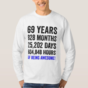 T-shirt 69e anniversaire // Compte à rebours pour l’annive