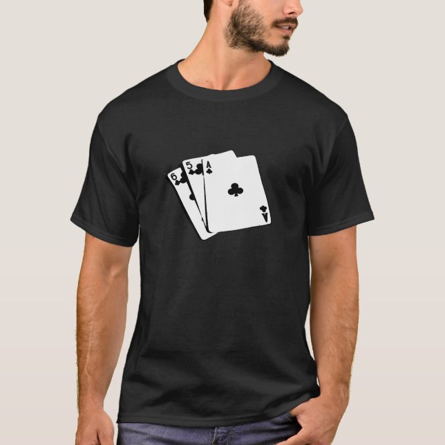 T-shirt 6.5.ace sur les clubs noirs (Devant)