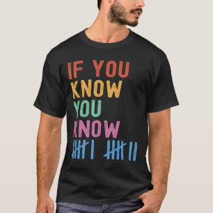 T-shirt 6 7 Drôle Si Vous Savez Vous Savez Marques De Poin