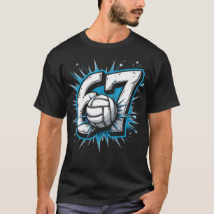 T-shirt 6 7 Volleyball Mème Pouvoir Humour Sportif