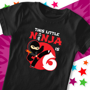 T-Shirt 6 Anniversaire 6 Anniversaire Enfants Party Little