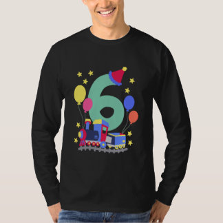 T-shirt 6 Anniversaire Train Lovers I'm 6 Garçons Enfants
