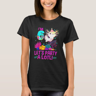 T-shirt 6 Ans 6e Anniversaire Axolotl Garçons Filles