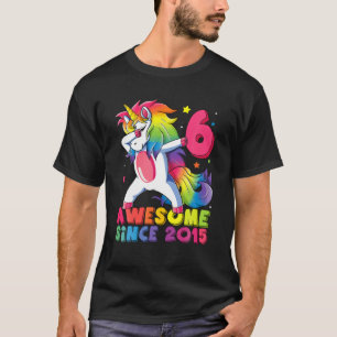 T-shirt 6 Ans 6E Anniversaire Fête 2021 Dabbing Amusant