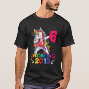T-shirt 6 Ans 6E Anniversaire Unicorn Dabbing Girls Par
