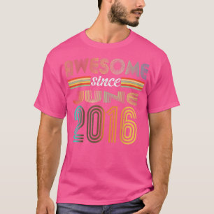 T-shirt 6 Ans Awesome depuis Juin 2016 6e Anniversaire