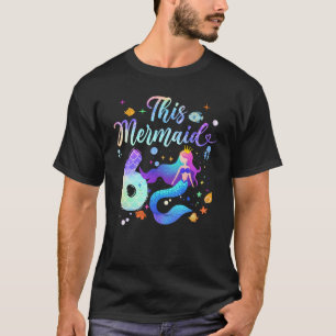 T-shirt 6 Ans Cette Sirène Est 6E Anniversaire Fille Daugh