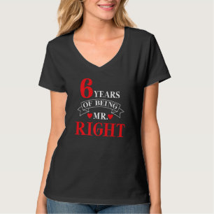 T-shirt 6 Ans D'Anniversaire De M. Right Husband Avant