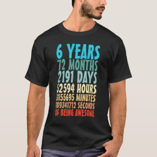 T-shirt 6 ans d'être génial 96 mois 6e anniversaire Co