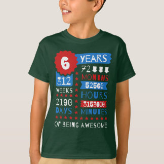 T-shirt 6 ans d'être impressionnant - 6ème chemise de