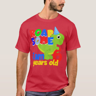T-shirt 6 ans dinosaure enfant cadeau d'anniversaire