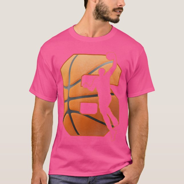 T-shirt 6 Ans Joueur de basket-ball enfant 6E Anniversaire (Devant)