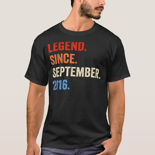 T-shirt 6 Ans Légende Cadeau depuis Septembre 2016 6e B (Devant)