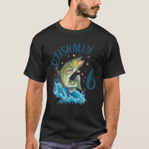 T-shirt 6 ans Pêche Anniversaire 6e basse Poisson Enfants