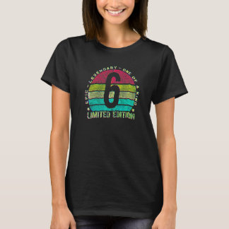 T-shirt 6 ans Vintage 2016 6e anniversaire 2