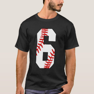 T-shirt 6 Baseball Maman 6E Joueur Jersey Numéro 6 Ans