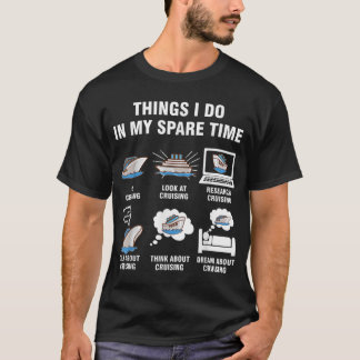 T-shirt 6 Choses que je fais dans mon temps libre - Croisi
