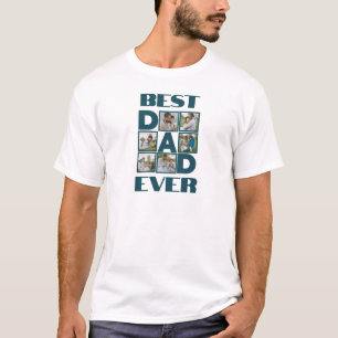 T-shirt 6 Collage photo pour Fête des pères ou anniversair