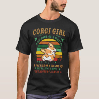 T-shirt 6 Corgi L'Âme D'Une Sorcière Corgi