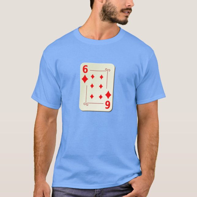 T-shirt 6 de la carte de jeu de diamants (Devant)