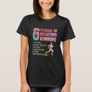 T-shirt 6 étapes de marathons coureur