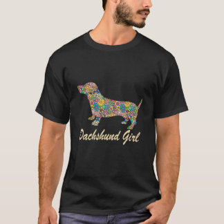 T-shirt 6 Fille Teckel-Amusant Amoureux de Chien Teckel