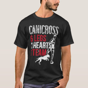 T-shirt 6 Jambes 2 Coeurs 1 Team Canicross Running Chien