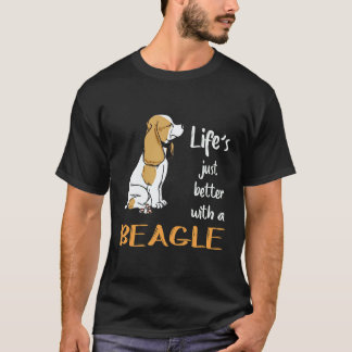 T-shirt 6 La vie est juste meilleure avec un Beagle