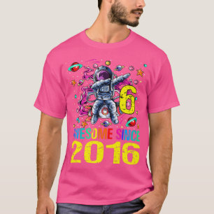 T-shirt 6 Magnifique depuis 2016 Astronaut 6e Anniversaire