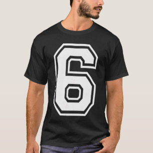 T-shirt 6 Numéro Sieam Sports Design Veste Universitaire f