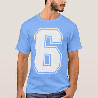 T-shirt 6 Numéro Six Équipe Graphiques Sportifs Université
