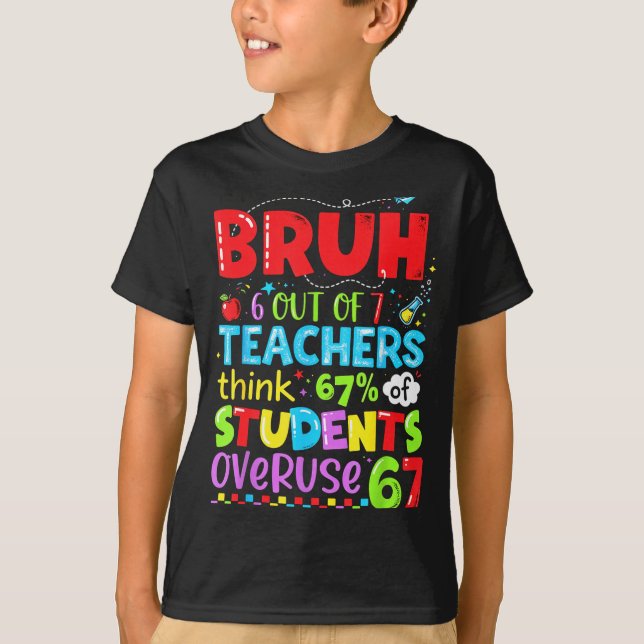 T-shirt 6 Out Of 7 Teachers Think 67% Of Students Overuse  (Devant)