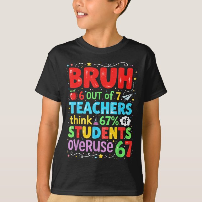 T-shirt 6 Out Of 7 Teachers Think 67% Of Students Overuse  (Devant)