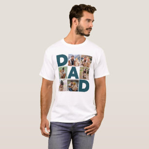 T-shirt 6 Photo Collage Happy Fête des pères Papa