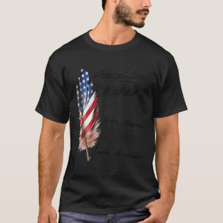 T-shirt 6 Signatures Des Signatures Des Pères De Usa Patri