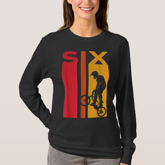 T-shirt 6e anniversaire 6 ans Bmx Vélo Lover B jour (Devant)