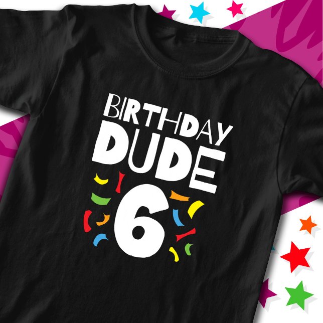 T-shirt 6e anniversaire 6 ans fête des garçons Anniversair (Créateur téléchargé)