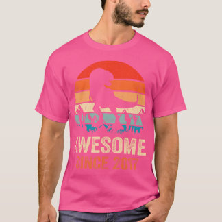 T-shirt 6E Anniversaire Dinosaure 6 Anniversaire Garçon En