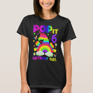 T-shirt 6e anniversaire Fidget Jouet Pop It Anniversaire F