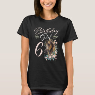 T-shirt 6e anniversaire fille cheval 6 ans Anniversaire