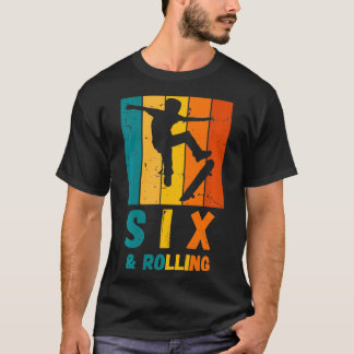T-shirt 6e anniversaire Kids Skateboard 6 année BDa