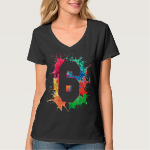 T-shirt 6e anniversaire pour les filles garçons 6 ans Pein