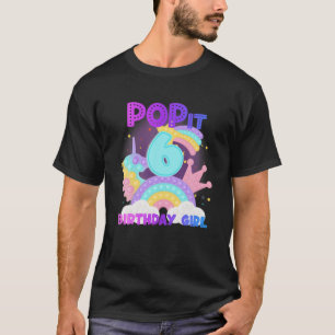 T-shirt 6E Anniversaire Unicorn Fidget Pop It Anniversaire