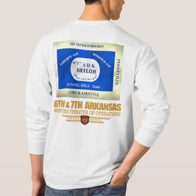 T-shirt 6e et 7e bataillons d'infanterie de l'Arkansas (co (Dos)